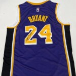 Kobe Bryant Signed LA LAKERS Purple Number 24 Jersey Framed